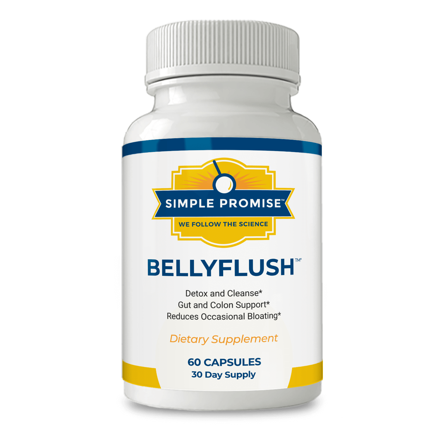 Belly Flush digestive and gut wellness supplement bottle from the official website